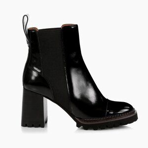 See by Chloé Mallory Lug-Sole Leather Chelsea Boots